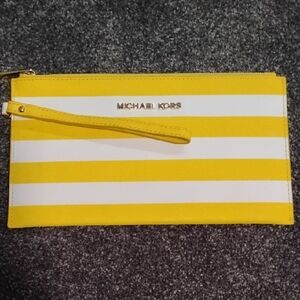 Michael Kors Bold Yellow and White Wristlet